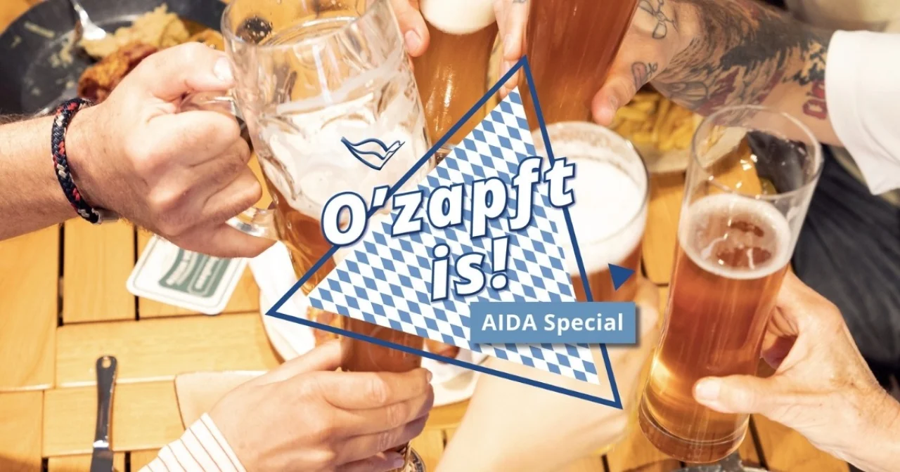 Anstoßen mit Bierkrügen auf O zapft is AIDA Special 2026