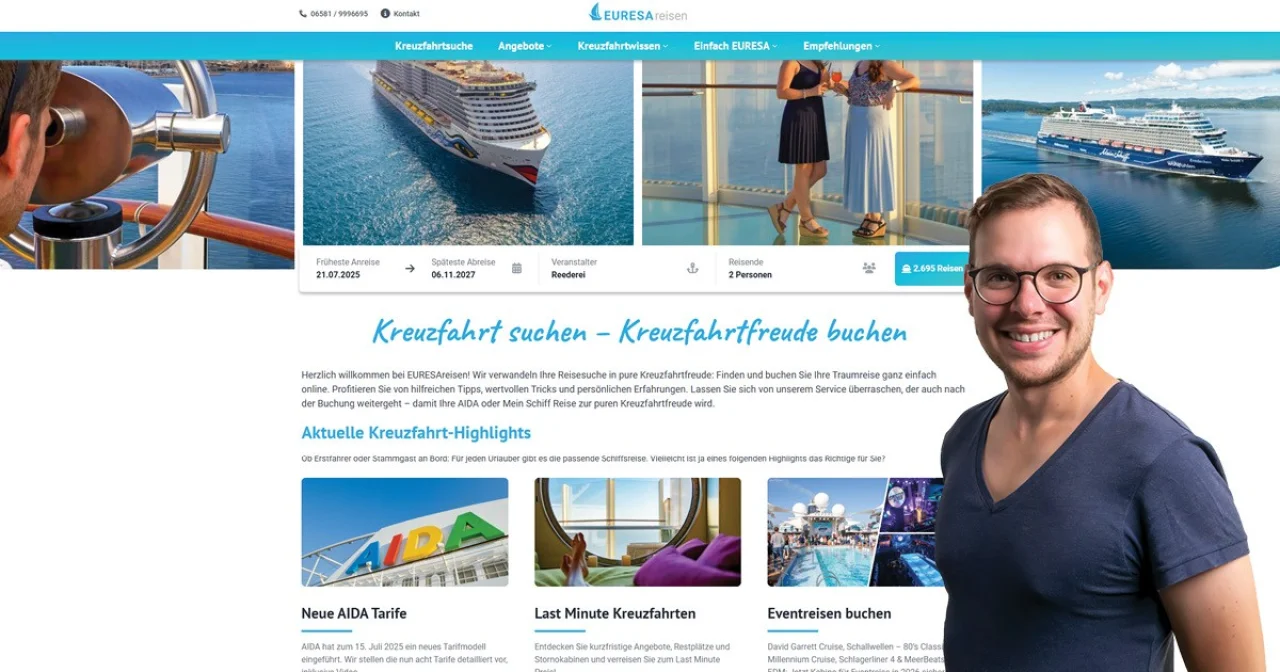Johannes vor EURESAreisen Website