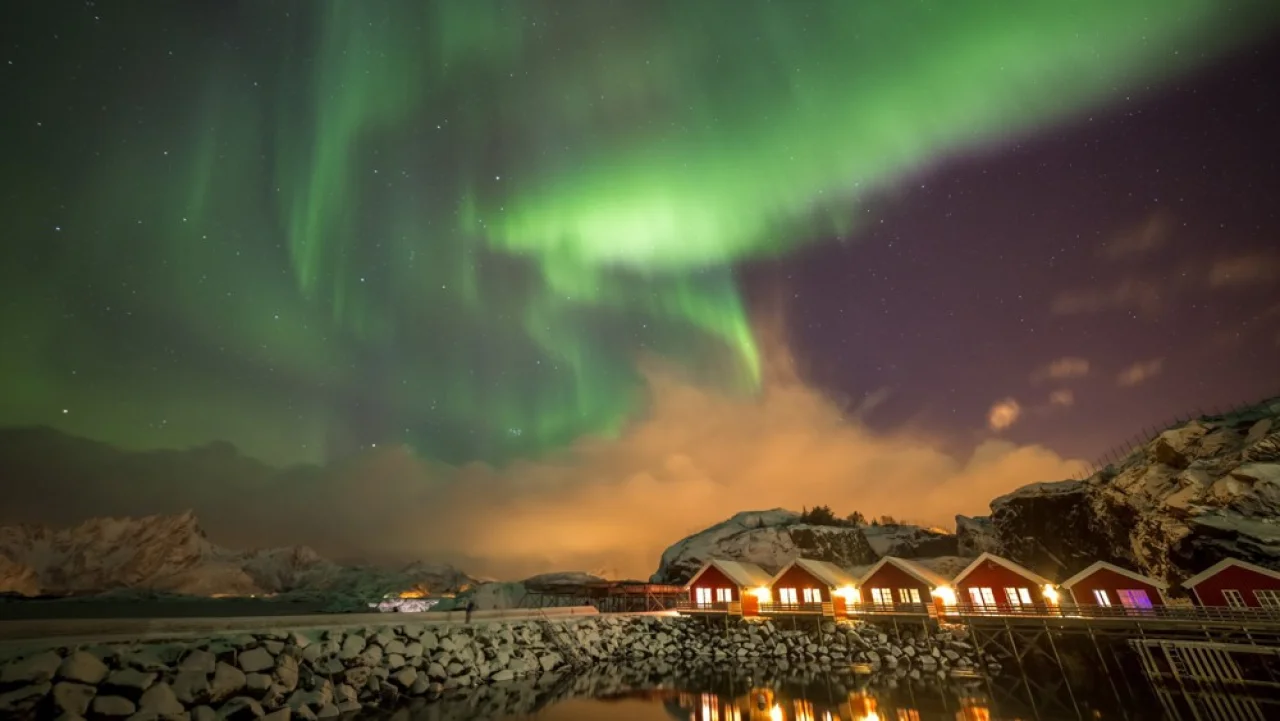 Hafenbild Leknes (Lofoten)