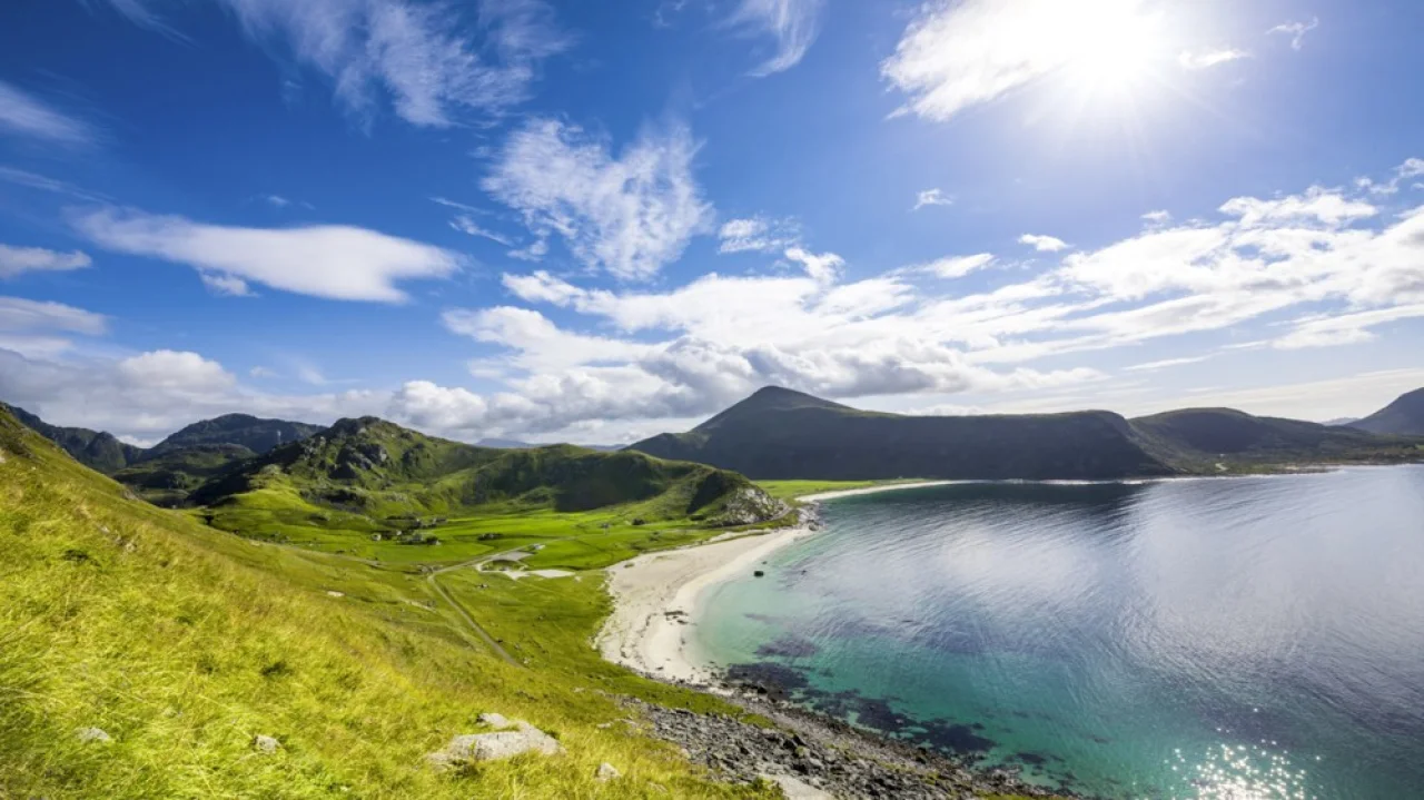 Hafenbild Leknes (Lofoten)