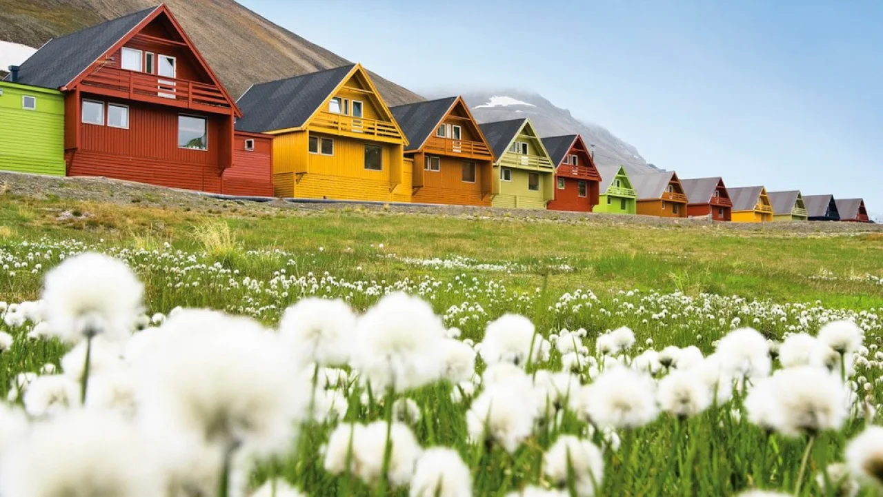Hafenbild Longyearbyen (Spitzbergen)